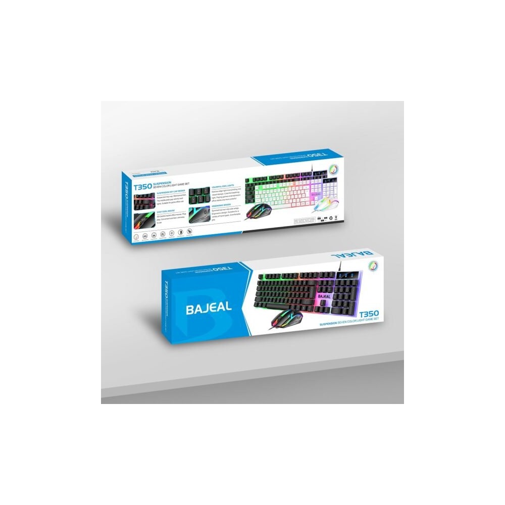 BAJEAL T350 BLACK Pack Clavier & Souris RGB Acheter Prix Maroc | MajesTech