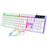BAJEAL T350 WHITE Pack Clavier Souris RGB - Acheter au Maroc Prix