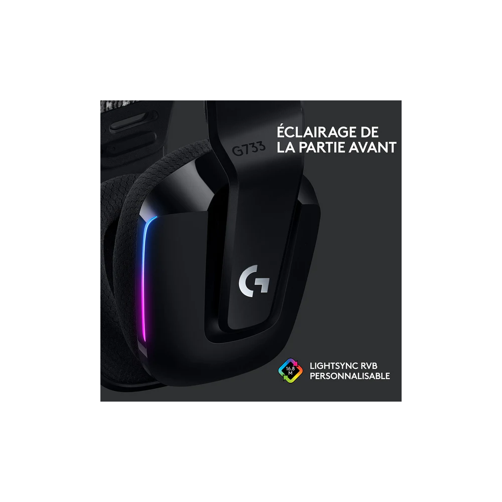 LOGITECH G733 LIGHTSPEED Wireless Black - Acheter | Prix Maroc | MajesTech