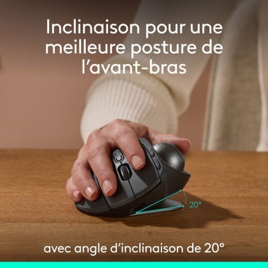 Logitech MX Ergo S. Contrôleur de pointage à ressort sans fil - Achetez au meilleur prix au Maroc | MajesTech