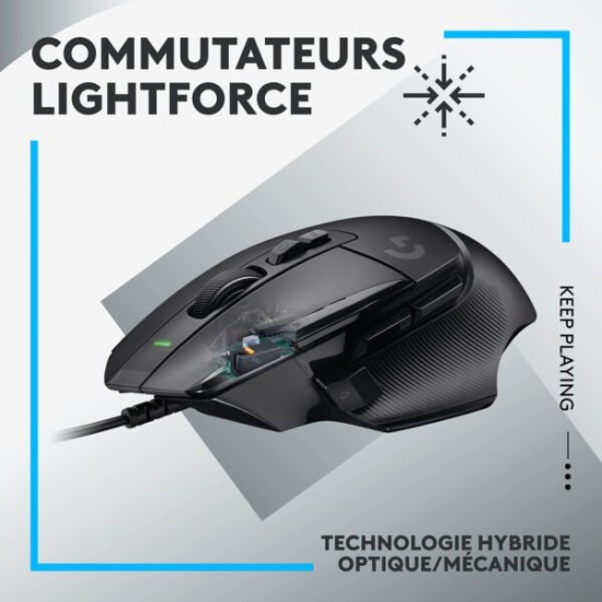 Logitech G502X Noir - Souris Gaming Prix Maroc | MajesTech