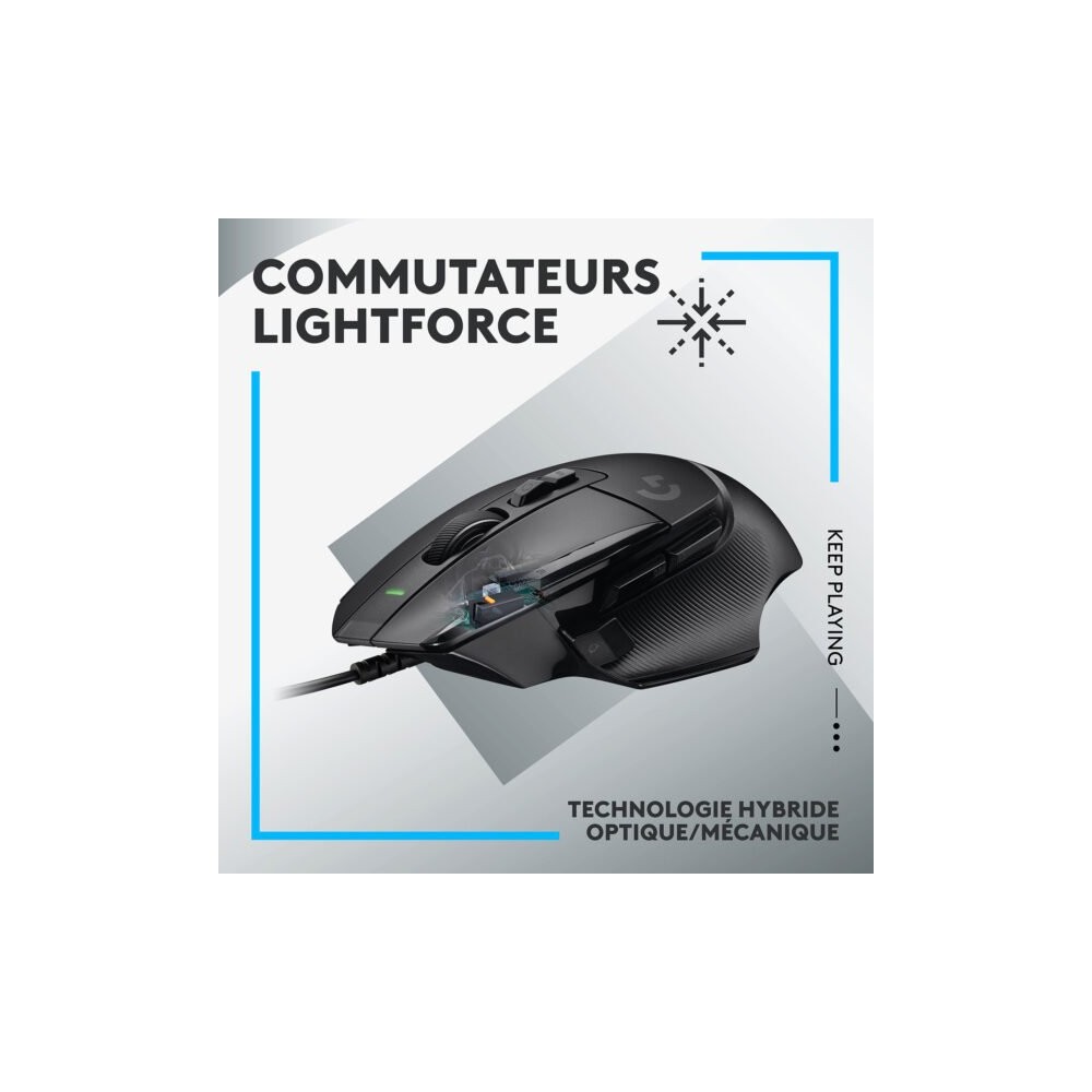 Logitech G502X Noir - Souris Gaming Prix Maroc | MajesTech