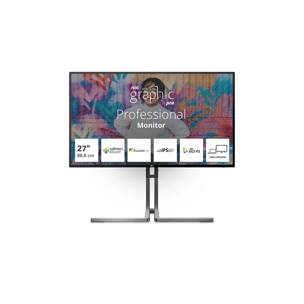 AOC Graphic Pro U27U3CV 27" IPS 60Hz 4K - Prix Maroc | Acheter | MajesTech