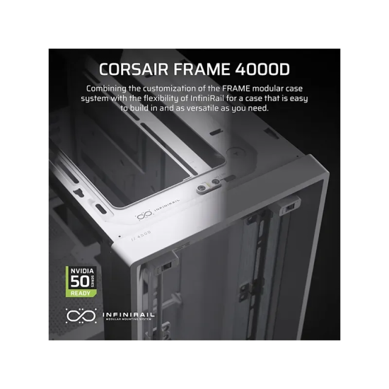 CORSAIR FRAME 4000D Blanc - Étanche - Acheter au Maroc | MajesTech