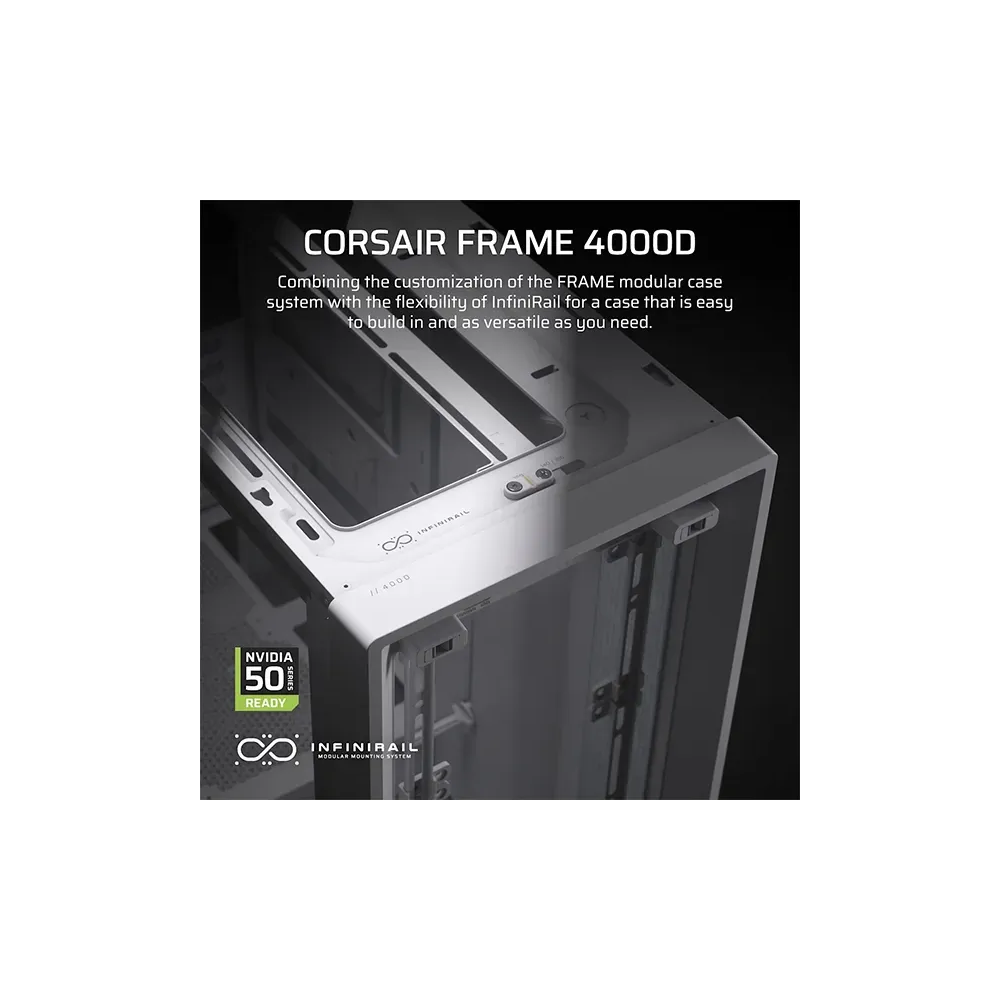 CORSAIR FRAME 4000D Blanc - Étanche - Acheter au Maroc | MajesTech